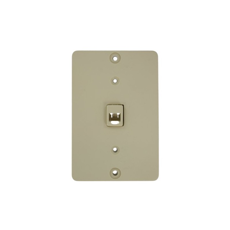 Leviton 40257-I Telephone Wall Phone Jack, Screw Terminal, Ivory