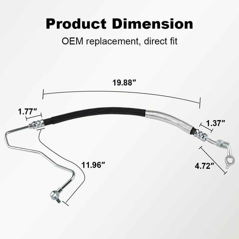 WMPHE Power Steering Pressure Hose Compatible with Nissan Altima 3.5L