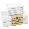 Casa Platino 100% Cotton Sheets Queen Size Set - 6