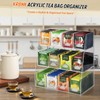 Krbnk Acrylic Tea Bag Organizer - 3 Tier Clear Tea