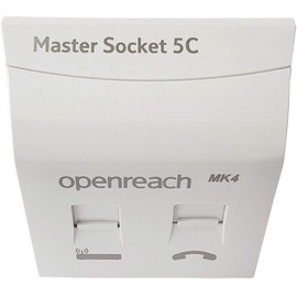 1STec BT Openreach NTE5C MK2 + Latest MK4 Tool-Less Filtered Main Master Combination 2 Socket Faceplate Without Back Box for High Speed Fibre Broadband & Telephone Line BT431a Phone + RJ11/RJ45 Data