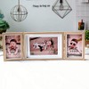 3 Picture Frame Collage Photo Frames Rustic Wood Hinged Folding