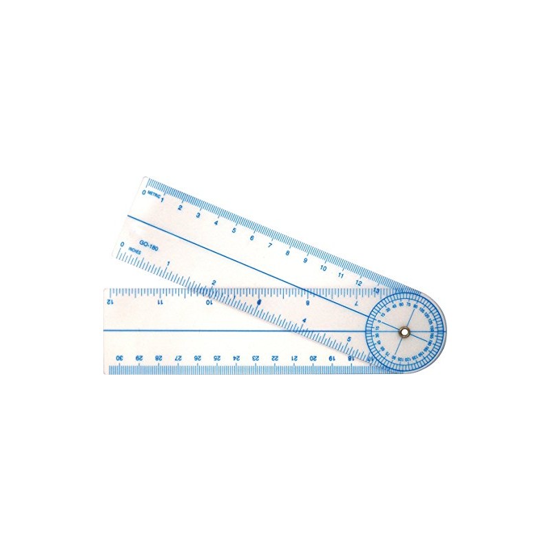 Westcott 7-Inch Goniometer Quick Angle Protractor Measuring Tool (GO-180)