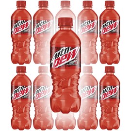 Mountain Dew Code Red, 20oz Bottle (Pack of 10, Total of 200 Fl Oz)