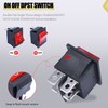 Twidec/2Pcs Rocker Switch AC 10A/125V 6A/250V DPST 4 Pins 2