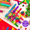 Coloured Lollipop Sticks 300 Wooden Birch Wood Craft Lolly Sticks