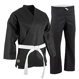 ProForce 6oz Student Karate Gi / Uniform - Black - Size 1