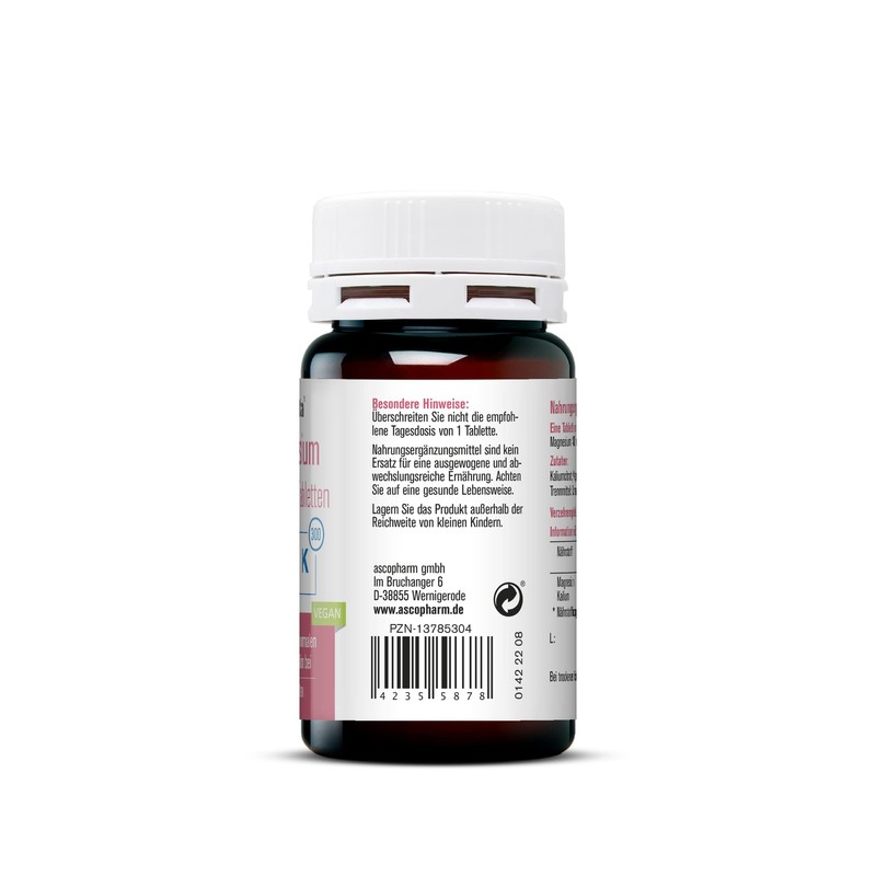 Magnesium Potassium Tablets, Vitamins and Minerals. Supports the Normal Muscle