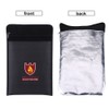 1pc Double Sided Fireproof Bag Fire Water Resistant Pouch for