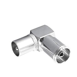 Right Angle PAL TV Antenna Aerial Flylead Cable Lead Female - Male Adaptor Plug