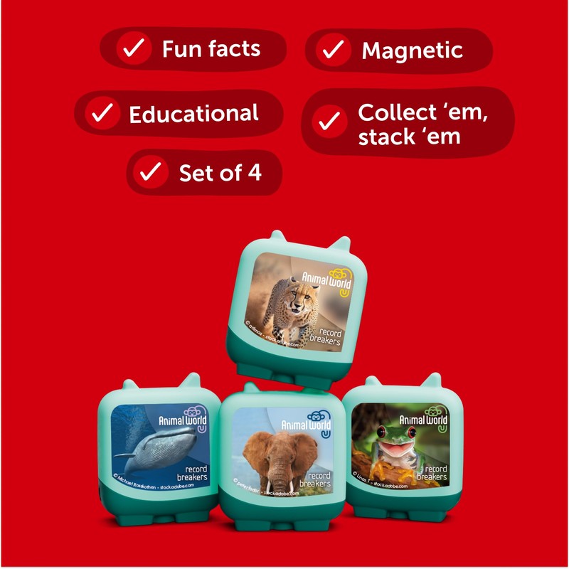 tonies Animal World: Record Breakers Audio Clever Pocket Tonie Set,