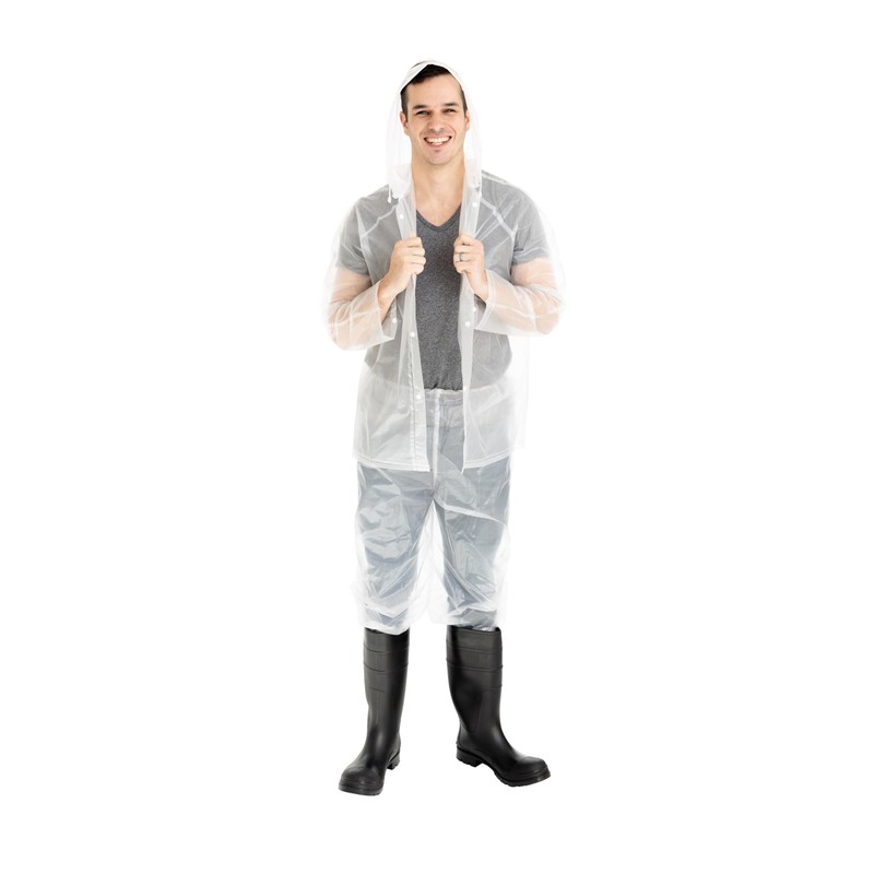 Stansport Peva Rainsuit, Clear, Small