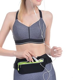 YOMYM Cinturón para Correr, Bolsa de Cintura sin Rebote Ultra Ligera