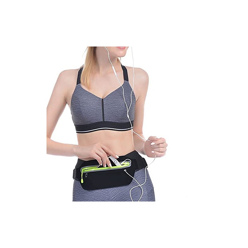 YOMYM Cinturón para Correr, Bolsa de Cintura sin Rebote Ultra