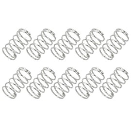 PATIKIL Compression Spring, 1mm Wire Dia x 12mm OD x 20mm L, 10 Pcs 304 Stainless Steel Mechanical Extension Small Springs Pen Springs Assortment Kit for Shop and Home Repairs