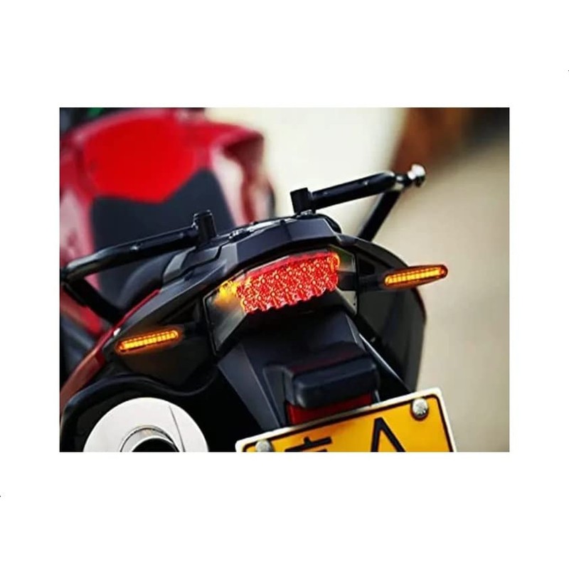Direccionales Led Motocicleta Moto Secuencial Indicador Intermitente Luces 4pz (Rojo)