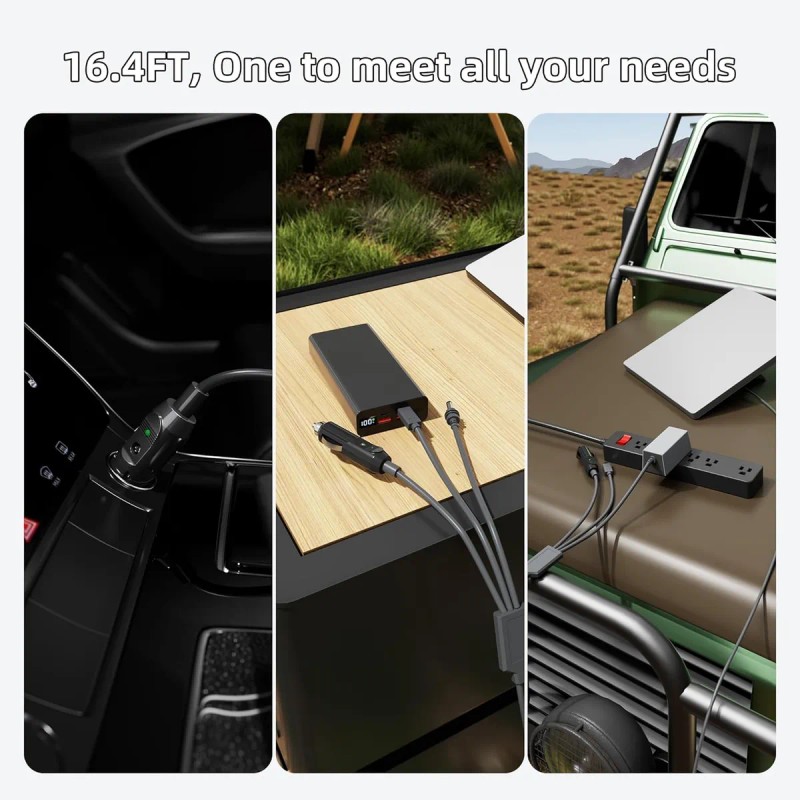 Cable Alimentador 3 En 1 Dc Para Starlink Mini Auto