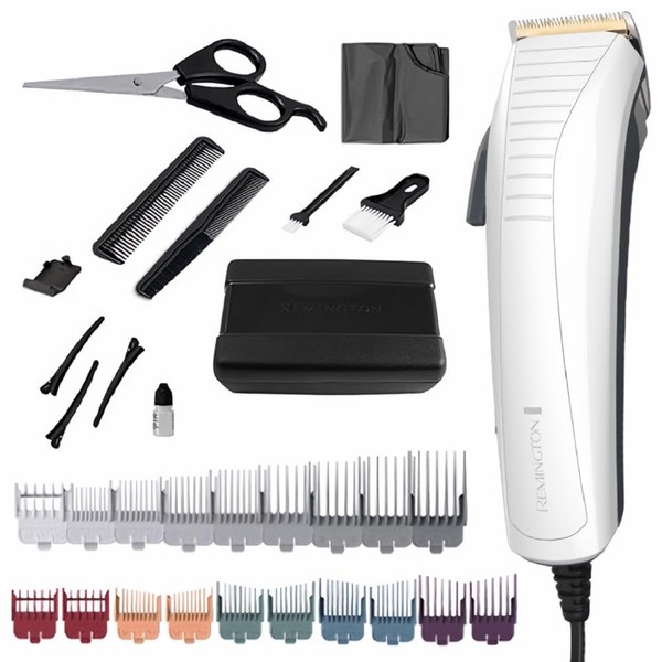 Remington DIY Fade Titanium Haircut 24-Piece-Kit with Japanese Grade Steel
