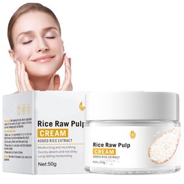 Rice Face Cream,Hydrating Face Moisturiser,Rosacea Cream for Face,High Firming & Deep Nourishing,Natural Rice Moisturising Cream Face,Brightening Face Cream,Sensitive Face Cream,Anti Aging Elasticity