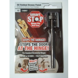 Smart Stop Hinge Pin Door Stop, Bronze Finish
