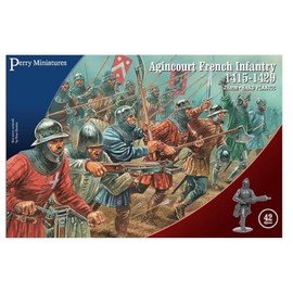 Perry Miniatures - Set AO 50 Agincourt French Infantry 1415-29 Plastic 28mm Toy Soldiers Set