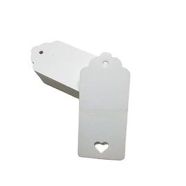 Gift Tags Wedding Tags Kraft Paper Labels 9.5 x 4.5 cm Pack of 100 for Valentine's Day Christmas Gift Wrapping (White)