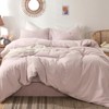 MooMee Bedding Duvet Cover Set 100% Washed Cotton Linen Like