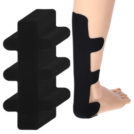 12Pcs Precut Achilles Tendonitis Kinesiology Tape, Achilles Tendon Ankle Tape, Waterproof Breathable Athletic Heel Support Tapes, Elastic Sports Patch Strips for Muscle Recovery and Stability