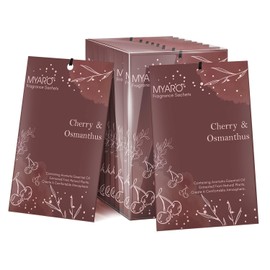 MYARO 12 PCS Cherry ＆ Osmanthus Scented Sachets for Drawer and Closet Fresh Scents, Air Fresheners Long-Lasting Sachets Bags Home Fragrance Sachet for Lover
