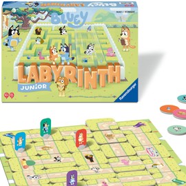 Ravensburger Bluey Toys and Gifts - Junior Labyrinth The Moving Maze Board Game for Kids Age 4 Years Up