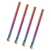 Luxshiny 4pcs Stainless Steel Straws Reusable Drinking Spoon Straws for