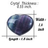 AWARDSEN 45 mm Fluorite Crystal Heart, Big Healing Crystals Stone,