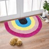 Lacomfy Rainbow Bath Rug - 2x3Ft Half Circle Bath Mat