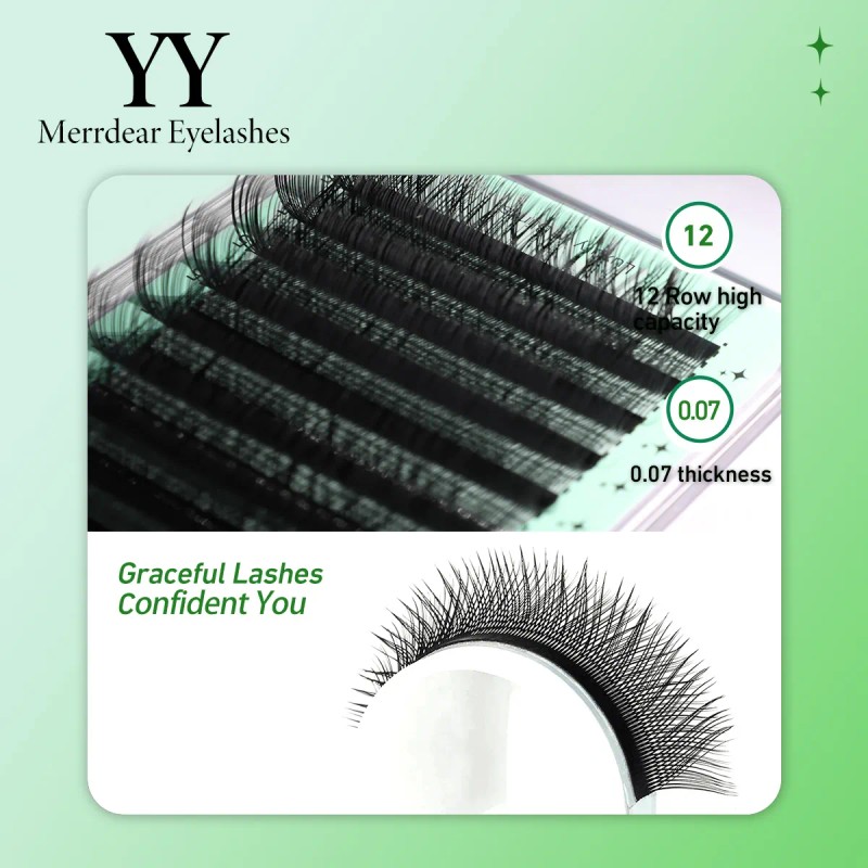 Paquete De Extensiones De Pestañas Con Diseño En Y 8-15mm