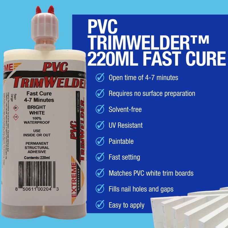 PVC TrimWelder Fast Cure 220 ML Cartridge and 2 Included
