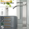 Vessel Sink Bathroom Faucet, JXMMP Brushed Nickel Single Hole Waterfall