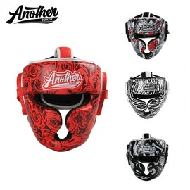 Another Boxer Adult Unisex Sparring Headgear Helmet with Face Protection Red Rose Head Protector Helmet +S
