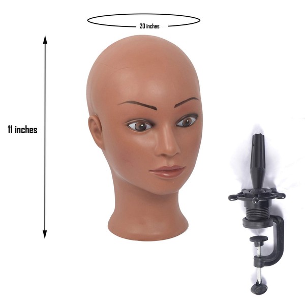 Flesh Plastic Female Head Display Mannequin Mannakin (RJ01) Black Skin