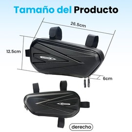 NIERBO Bolsa Lateral para Moto, Funda Rígida Eva con 4 Correas de Montaje, Bolsa Universal a Prueba de Salpicaduras para Organización Diaria (derecha)