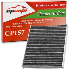 EPAuto CP157 (CF12157) Filtro de aire de cabina, repuesto para Toyota Camry, Corolla, RAV4, Prius, Highlander, Sienna, Lexus RX, NX, ES, Subaru Outback, Crosstrek, Mazda CX-9 - Compatible con 2016