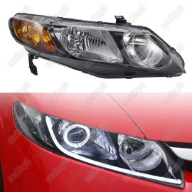 motor_parts2024 Sedan Headlights 4 Door Sedan Assembly Right Side For 2006-2011 Honda Civic