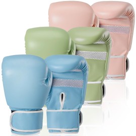 Simgoing Boxing Gloves for Men & Women, Boxing Training Gloves with PU Leather for Free Fighting, Muay Thai, Sparring, Fighting Kickboxing, Adult Heavy Duty Sandbag(Morandi Color System,8 oz)