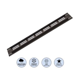 H&C VENT Brown 300 x 40 mm Ventilation Grille for Furniture and Doors | Aluminium Ventilation Cover │ Element for Air Supply System │ Grille for Bathroom, Kitchen, Cabinet, Wall, Ceiling, Fridge - Air