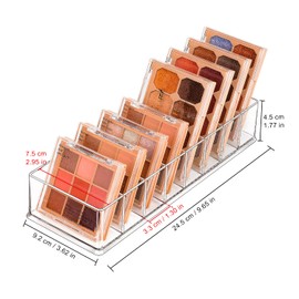 JessLab JessLab Drawer Organizer, 8-Compartment Acrylic Makeup Organizer Cosmetic Storage Jewelry Display for Desk Wardrobe Bathroom Vanity Countertop, Transparent