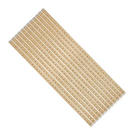 12 Pcs 36 Inches Wood Yard Stick Ruler Wooden Yardstick with Hang Hole Metal Tips 1/8 x 36-Inch Ends Meter Clothing Measuring Home Office Decoration School Projects Organization Fitting Gardening