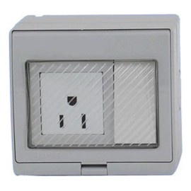 Toma De Exterior Con 1 Placa De Contacto Y 1 Interruptor