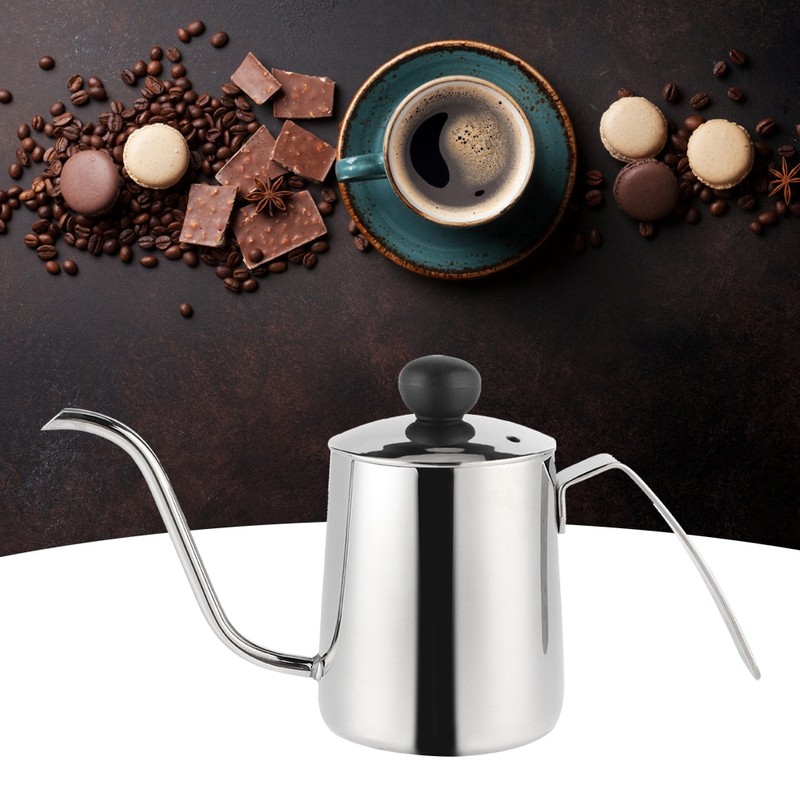 250ml Stainless Steel Coffee Pot Long Spout Kettle with Handle