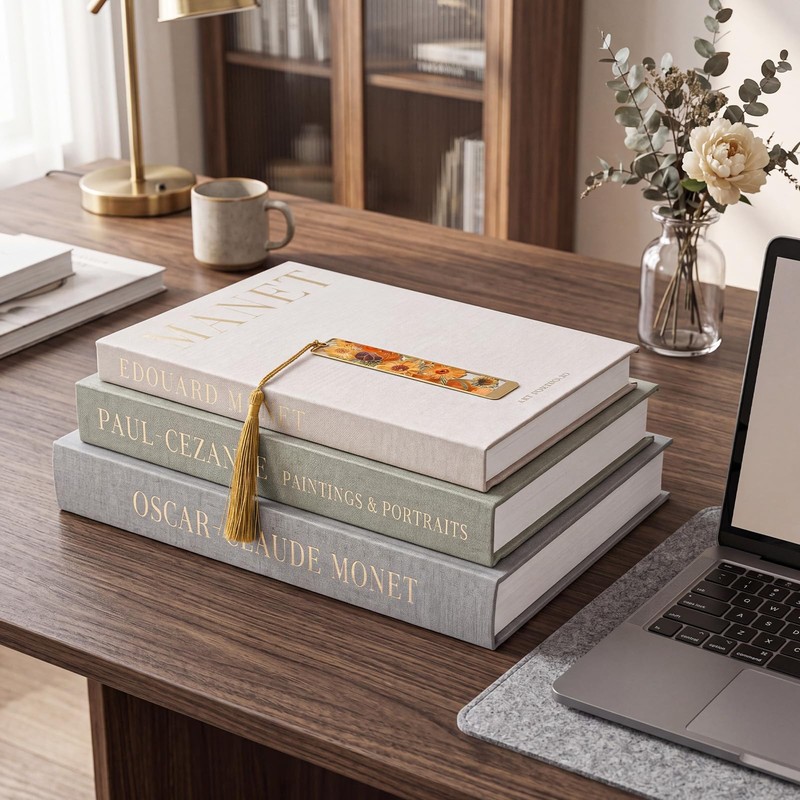 Linen Decorative Books, Set of 3 Fake Books for Coffee