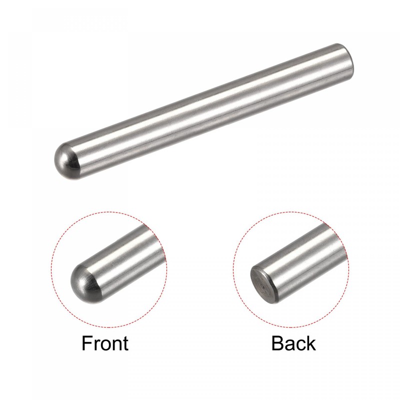 sourcing map 10x100mm Dowel Pins, 2pcs 304 Stainless Steel Round