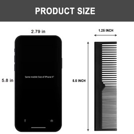 Gisdo 200 Pack Plastic Fine Tooth Combs, Individually Wrapped, Black, for Hair Grooming and Delousing